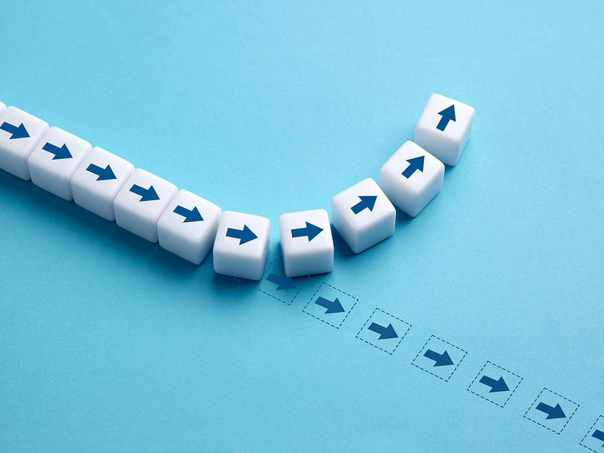 Deviation from the plan, path or norms. Choosing an alternative way, changing the plans and flexibility.